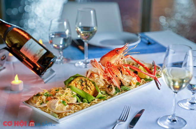 Fresh seafood at Sea Salt Restaurant The Grand Ho Tram